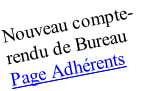 Nouveau compte- rendu de Bureau Page Adhérents